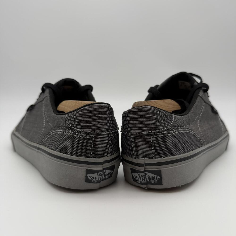 Vans Gray and Black Canvas Sneakers - Men's Size 9 - Picture 6 of 11